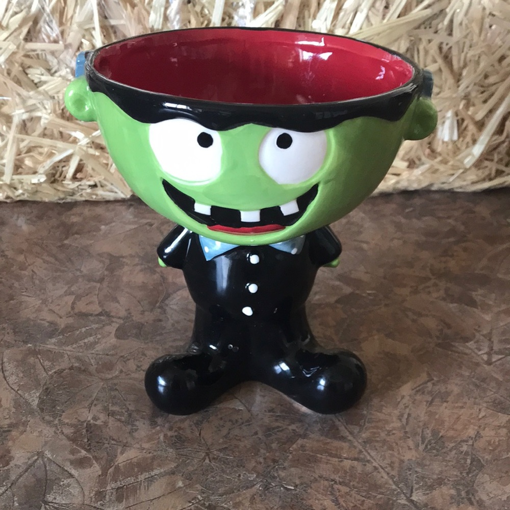 Frankenstein junior Halloween ceramic candy jar